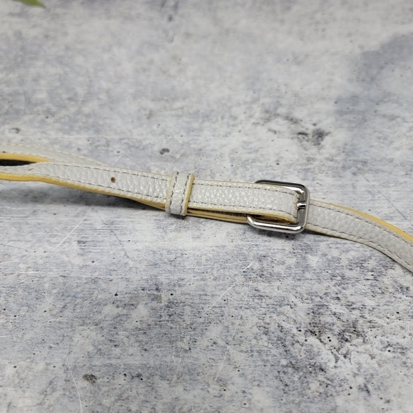 Nine West | Pale Gray Shoulder Bag with Yellow Trim Details - Picture 8 of 8